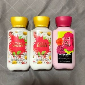 Bath and Body Works lotion minis